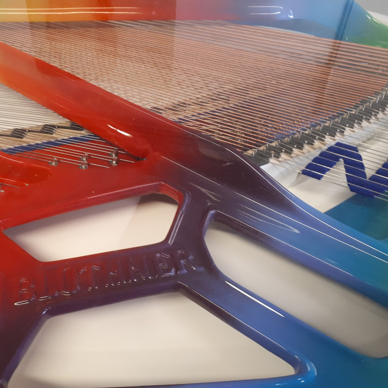 Multicoloured iron frame