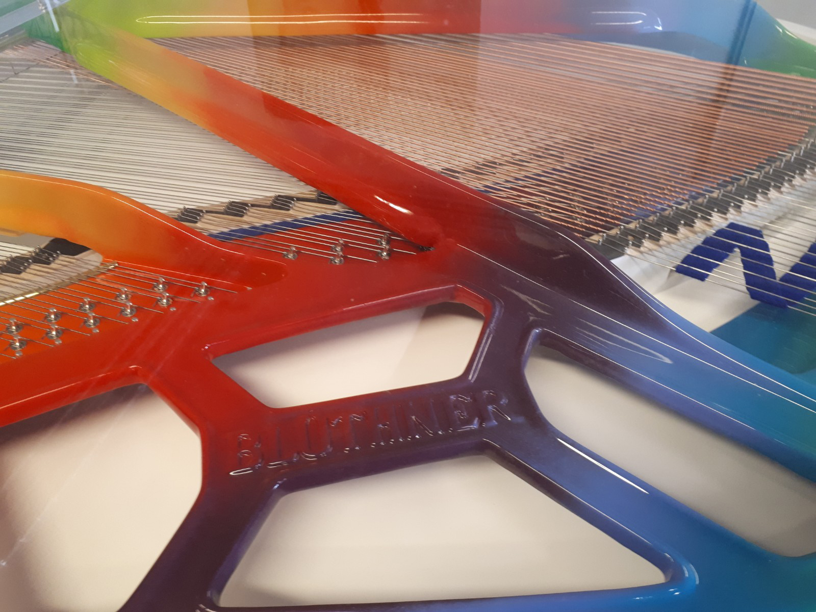Multicoloured iron frame
